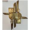 Image 1 : Signed Vintage Brutalist Torch-Cut Brass Wall Sculpture – TA 1014