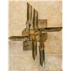 Image 2 : Signed Vintage Brutalist Torch-Cut Brass Wall Sculpture – TA 1014