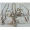 Image 1 : Vintage Rhinestone Necklace Lot, Goody Collar Clips & Italian Mother of Pearl Earrings