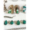 Image 5 : Vintage & Modern Jewelry Lot – Hand Hammered OOAK Earrings, Green Enamel, Hoops & Chains