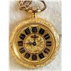 Image 2 : Vintage Lucerne Swiss Made Pocket Watch Necklace – Hand-Painted Enamel Back, Roman Numeral 