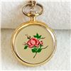 Image 3 : Vintage Lucerne Swiss Made Pocket Watch Necklace – Hand-Painted Enamel Back, Roman Numeral 