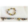 Image 1 : Murano Style Charm Bracelet with Colorful Glass Beads – Floral, Crystal & Silver Tone Accen