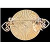 Image 3 : Antique Engraved Brooch – Suspected Gold Under 10K, Guilloché Back, unsure of type of stone