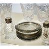 Image 2 : Vintage Lead Crystal Ashtray,Coasters, Salt & Pepper, Aperitif glasses ++