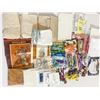 Image 1 : Huge Lot of Vintage Cross Stitch Supplies – Canvases, Threads & Patterns