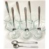 Image 5 : Vintage Ice Cream Sundae Glass Set with Long Spoons & Etched Glasses