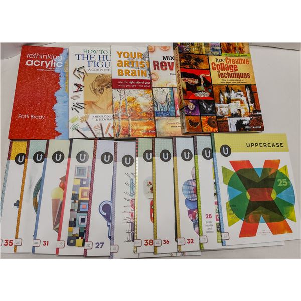 Lot of Uppercase Magazines & Mixed Media Art Books