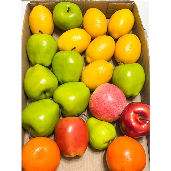 Lot of Realistic Faux Fruit – Apples, Lemons, Oranges & More