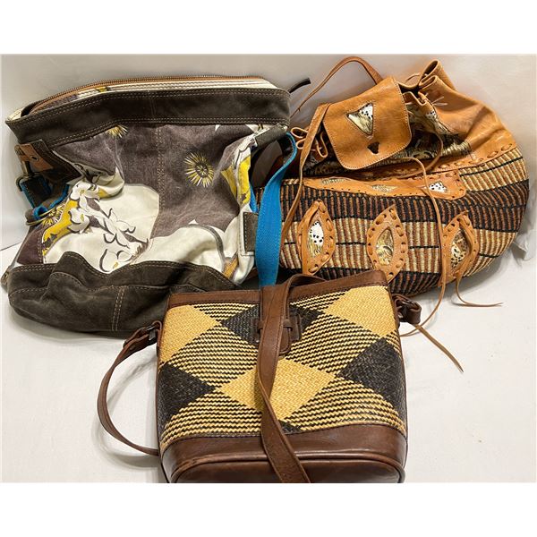 Handbag Trio – Lucky Brand & Tribal Leather Designs