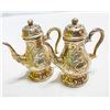 Image 4 : Vintage Salt & Pepper Shaker Collection – Sterling Silver Ornate Teapot Set, Tall Silverpla