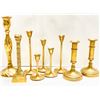 Image 1 : Vintage Brass Candlestick Holders – Assorted Mid-Century & Hollywood Regency Styles