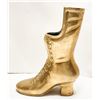 Image 3 : Vintage Brass Collection – Cowboy Boot & Victorian Boot Vases, Teapot with Wooden Handle, P