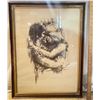 Image 1 : Vintage Leo Jansen “Hugging” Print — Original vintage frame