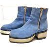 Image 1 : Rare Early Vintage John Fluevog “Fresh Fluevog” Blue Suede Platform Boots [x=#8211