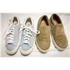 Image 1 : 2 Pairs Suede Shoes – Converse Powder Blue Sneakers & Steve Madden Khaki Slip-Ons