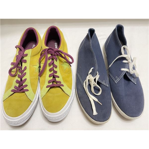 2 Pairs Men’s Shoes – Converse One Star Apple Green & Navy Keds, Size 11.5