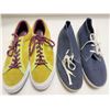 Image 1 : 2 Pairs Men’s Shoes – Converse One Star Apple Green & Navy Keds, Size 11.5