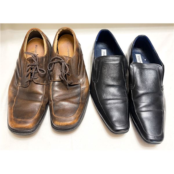 2 Pairs Men’s Leather Dress Shoes – Bostonian & Steve Madden, Size 12