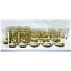 Image 1 : Set of Vintage Smoked Glass Barware – Lowball & Juice Glasses, 21 Pieces