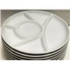 Image 1 : Set of 8 Vintage White Sectioned Fondue Plates