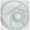 Image 2 : Set of 8 Vintage White Sectioned Fondue Plates