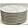 Image 3 : Set of 8 Vintage White Sectioned Fondue Plates