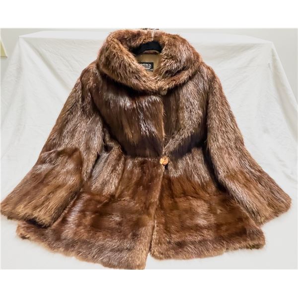 Luxurious Vintage Mink Fur Coat by Karoway Furs – Approx Size Large