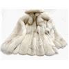 Image 3 : Vintage Arctic Fox Fur Coat – Luxurious Natural White, Size L/XL