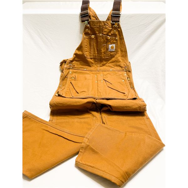 New Without Tags Carhartt Duck Overalls – Size 32x30 – Classic Brown