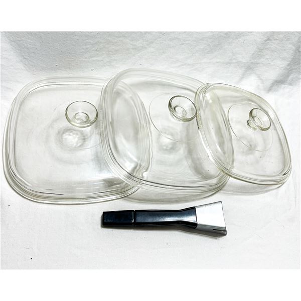 Pyrex Replacement Lids & Handle Lot