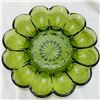 Image 2 : Vintage Green Glass Serving Set – Anchor Hocking Avocado Green Chip & Dip Bowls with Devile