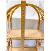 Image 2 : Vintage Rattan & Wicker Shelf – 1970s Boho Cane Etagere with Daisy Motif