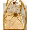 Image 4 : Vintage Rattan & Wicker Shelf – 1970s Boho Cane Etagere with Daisy Motif