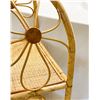 Image 5 : Vintage Rattan & Wicker Shelf – 1970s Boho Cane Etagere with Daisy Motif