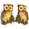 Image 1 : Vintage Chalkware Owl Wall Plaques – Pair