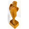Image 4 : Hand-Carved Wood Figure of Man with Pack and Stick – Signed (Possibly L. Gagnon)