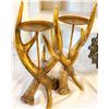 Image 4 : Lot of 3 Pairs of Vintage Candle Holders – Mid-Century Wall Sconces & Gold Antler Stands
