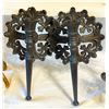 Image 5 : Lot of 3 Pairs of Vintage Candle Holders – Mid-Century Wall Sconces & Gold Antler Stands