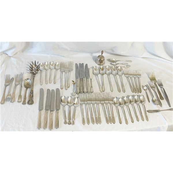 Large Mixed Silver Plate Flatware Lot