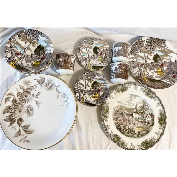 Mixed Lot of Vintage China – Johnson Brothers “Friendly Village,” Noritak
