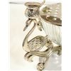 Image 2 : Vintage Swan Centerpiece Candelabra with Glass Flower Frog Bowl