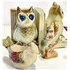 Image 3 : Vintage Ceramic Bird Figurine Collection – Owls, Parrots, Evangeline Canuck Swan
