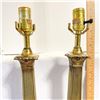 Image 2 : Pair of Vintage Brass & Marble Table Lamps – Hollywood Regency Style