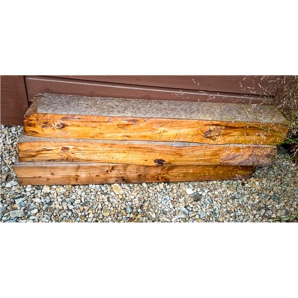 3 Large Live-edge Timbers/Log Slabs - Fully Dried and Ready to Use