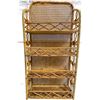 Image 1 : Vintage Rattan & Cane 4-Tier Shelf