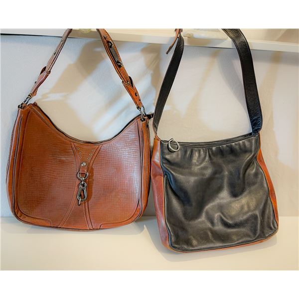 Bosca Italian Leather Bag & Derek Alexander Two-Tone Leather Purse