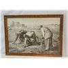 Image 1 : Vintage Framed Print of The Gleaners After Jean-François Millet