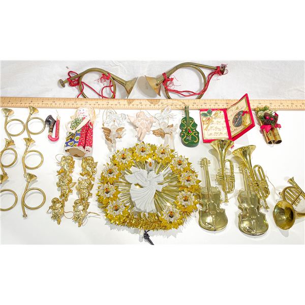 Vintage Musical-Themed Christmas Ornaments