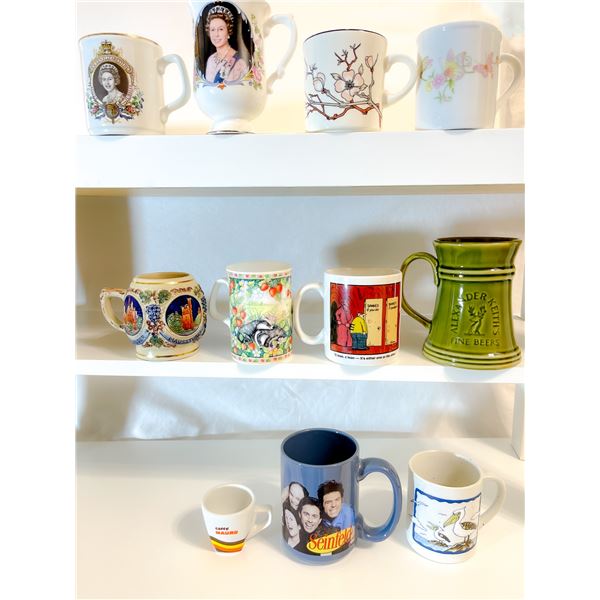 Mixed Vintage & Collectible Mugs – Seinfeld, Far Side, Royalty & More